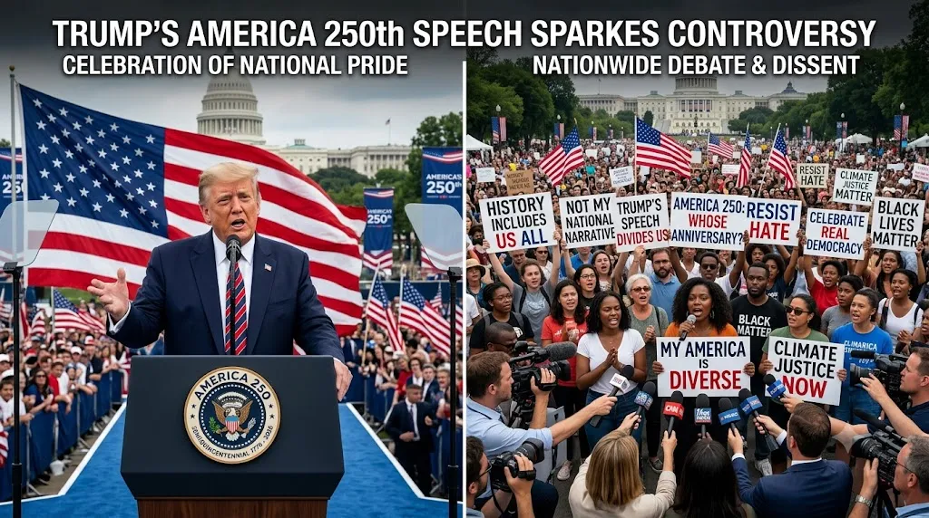 Trump America 250th Anniversary Speech Controversy Explained