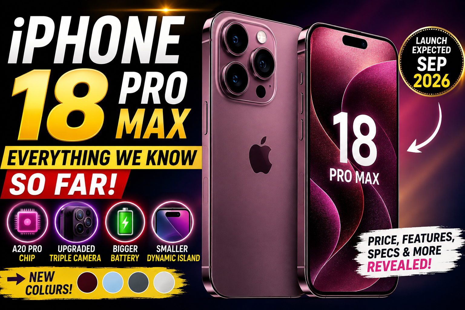 iPhone 18 Pro Max price
